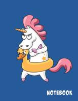 Notebook: Annoyed Unicorn Wearing Duck Float Lifesaver 1073868958 Book Cover