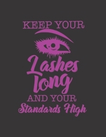 Keep Your Lashes Long and Your Standard High: Appointment Book 55 Weeks 4 Column Monday - Sunday Schedule 30 Minute Interval 1671184580 Book Cover