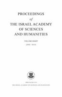 Proceedings of the Israel Academy of Sciences and Humanities, Volume Eight 965208221X Book Cover