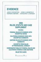 Evidence, 2009 Rules And Statute Supplement 1599416956 Book Cover