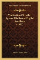 Vindication of Luther 1013703693 Book Cover