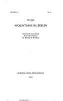 Mountains in Berlin 1886224064 Book Cover