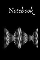 Notebook: Retro Sound Wave Design Notebook for Music Lovers. Song Writing Journal: Lined/Ruled Paper For Musicians, Music Lovers, Students, Songwriting. Size 6" x 9" .120 Lined Pages 1694972941 Book Cover