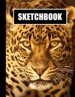 Sketchbook: Leopard Cover Design White Paper 120 Blank Unlined Pages 8.5 X 11 Matte Finished Soft Cover 1705881033 Book Cover