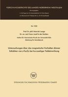 Untersuchungen Uber Das Magnetische Verhalten Dunner Schichten Von -Fe2o3 Bei Kurzzeitiger Feldeinwirkung 3663065154 Book Cover