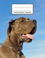 Composition Notebook - College Ruled: Great Dane 109 pages 8.5x11 White Blank Lined Exercise Book Engineering Paper Gift For Kids Teenager Adult Teacher Student Journal Diary Dog Lover 170995583X Book Cover
