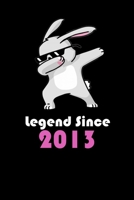 Legend since 2013 Notebook, Dabbing bunny journal, Birthday Gifts, Gift idea for Boys and Girls: Blank Lined Notebook 6 x 9, 110 pages, matte finished cover 1660286239 Book Cover