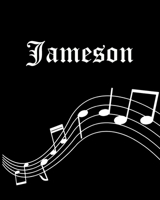 Jameson: Sheet Music Note Manuscript Notebook Paper - Personalized Custom First Name Cover - Musician Composer Instrument Composition Book - 12 Staves a Page Staff Line Notepad & Notation Guide - Crea 1702650359 Book Cover