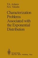 Characterization Problems Associated with the Exponential Distribution 146129374X Book Cover