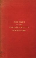 Records of the Ayrshire Militia from 1802 to 1883 0901567280 Book Cover