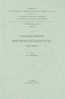 Iohannis Ephesini Historiae Ecclesiasticae Pars Tertia 904290139X Book Cover