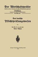 Das Deutsche Pflichtprufungswesen 3662019434 Book Cover