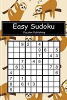 Easy Sudoku: Sudoku Puzzle Game For Beginers With Cute cartoon sloth cover 1793170215 Book Cover