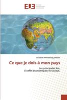 Ce que je dois à mon pays: Les principales lois, Et effet économiques et sociaux. 6202539283 Book Cover