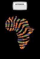 Notebook: Africa Map Kente Pattern, Ghana Style Journal Notebook Blank Lined Ruled 6x9 120 Pages 1661636519 Book Cover