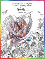Angel-Fantasy Art Adult Coloring Book -Sheila Wolk Volume #3 1733819053 Book Cover