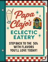 Papa Clajo's Eclectic Eatery: (Restaurant Themed Coloring Book) Step Back to the 50's with Flavors You'll Love Today! B0HF1KJ61B Book Cover