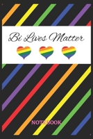 BI LIVES MATTER Notebook: 6x9 inches - 110 graph paper, quad ruled, squared, grid paper pages - Greatest LGBTQ Rainbow Hearts Journal - Gift, Present Idea 1691035882 Book Cover