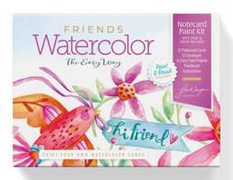 Watercolor the Easy Way Paint-Your-Own Watercolor Cards Friends: Notecard Paint Kit with Paint and Brush Included 076437172X Book Cover