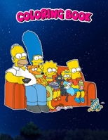 Coloring Book: The Simpsons Homer Marge Maggie Bart Lisa Simpson Couch, Children Coloring Book, 100 Pages to Color B096TN9NVY Book Cover