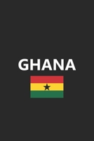 Ghana: Flag Country Notebook Journal Lined Wide Ruled Paper Stylish Diary Vacation Travel Planner 6x9 Inches 120 Pages Gift 1673819737 Book Cover