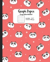 Graph Paper Composition Notebook: Quad Ruled 5 Squares to 1 Inch Grid Paper Science & Math Graphing Notebook 5x5 7.5 x 9.25": Panda Faces 1686365578 Book Cover