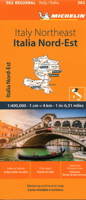 Michelin Map Italy:Northeast Map 562 (Maps/Regional (Michelin)) 2067263137 Book Cover