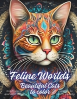 Feline Worlds: Beautiful Cats to color B0CW6H5LKC Book Cover