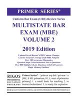 Rigos Primer Series Uniform Bar Exam (UBE) Multistate Bar Exam (MBE) Vol. 2 1729628826 Book Cover