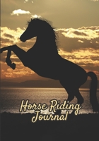 Horse Riding Journal: Horse gifts for girls | Equestrian journal | Horseback Riding Lesson Record Log | 111 pages | 7"x10" paperback |  horse and sunset on the lake 1672990548 Book Cover