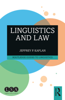 Linguistics and Law 1138326151 Book Cover