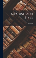 Meaning And Style 117915486X Book Cover