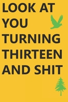 Look at You Turning Thirteen and Shit Notebook Birthday Gift : Lined Notebook/ Journal Gifts,120 Pages, 6?9, Soft Cover, Matte Finish 1675573794 Book Cover