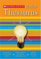 Scholastic Pocket Thesaurus (Scholastic Reference) 0439620376 Book Cover