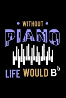 Without Piano Life Would B 120 Pages DINA5: Music Album Review Notebook Journal Book For Your Favourite Albumer 166163608X Book Cover