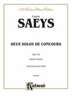 Deux Solos de Concours, Opus 130: Urtext Edition for Violin and Piano 0757909795 Book Cover