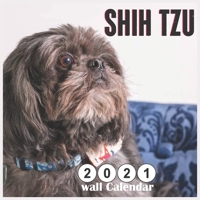 Shih Tzu 2021 Wall Calendar: 18 Monthly Square Calendar 2021 B08B37VPN4 Book Cover