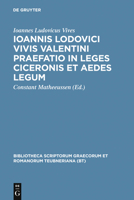 Praefatio in Leges Ciceronis et Aedes Legum 3598719361 Book Cover