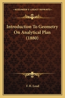 Introduction To Geometry On Analytical Plan (1880) 1104134543 Book Cover