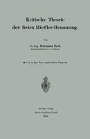Kritische Theorie Der Freien Riefler-Hemmung 3662388936 Book Cover
