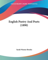 English Poetry and Poets 1347547258 Book Cover