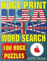 Huge Print USA & England Word Search : 100 Large Print Place Name Puzzles Featuring Cities in Every Us State and English Count 952727804X Book Cover