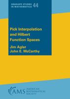 Pick Interpolation and Hilbert Function Spaces 0821828983 Book Cover