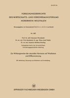 Zur Wirkungsweise Der Steroiden Hormone Auf Wachstum Und Differenzierung: XIX. Mitteilung: Steuerung Von Wachstum Und Formbildung 3663199061 Book Cover