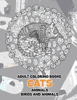Adult Coloring Books Birds and Animals - Cats null Book Cover