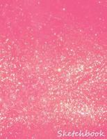 Sketchbook: Pink glitter, Large Journal With Blank Paper for Drawing, Doodling, Writing or Sketching ,8.5 x 11 inches, 100+ blank pages 1986559483 Book Cover