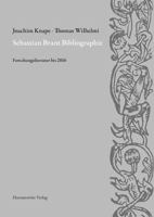 Sebastian Brant Bibliographie: Forschungsliteratur Bis 2016 3447111526 Book Cover