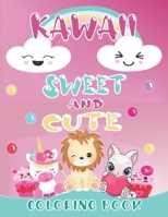 Kawaii Sweet And Cute Coloring Book: Super Sweet Coloring Pages Of Adorable Animals With Pretty Sweets And Treats ... For Kids And Toddler OF All Ages. B08XYNH4LV Book Cover