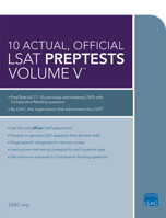 10 Actual, Official LSAT PrepTests Volume V: (PrepTests 62–71) 0986045519 Book Cover