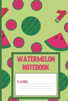 Watermelon Notebook: Watermelon gifts: cute Caper colored patterned blank Lined notebook/Journal to write in. 1692650750 Book Cover